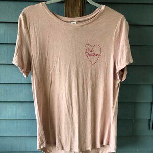 Old Navy Pink Luxe T-shirt, Size Medium